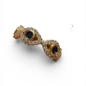 Gold and emerald blue evil